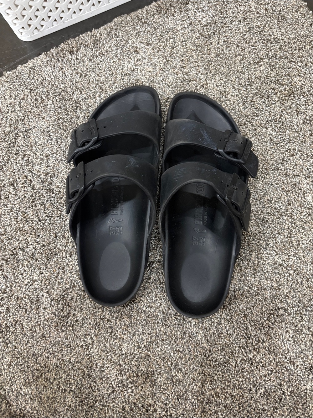 Birkenstock Women's Black Double-Buckle Slide Sandals